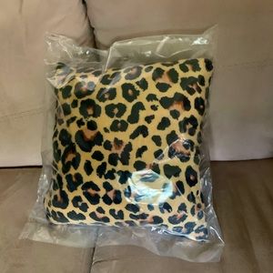 Leopard print throw pillow
